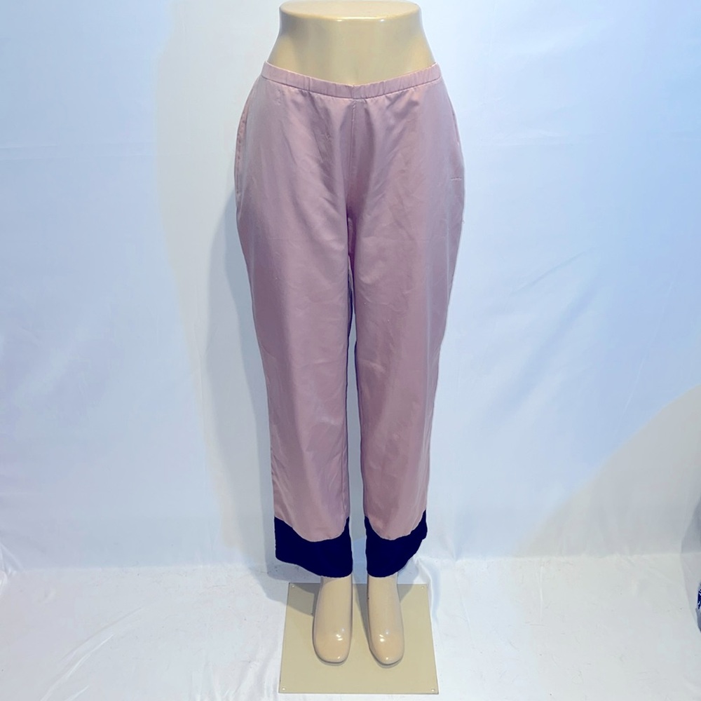 Blue Bella Pink & Black Satin PJ Pants